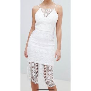 ASOS- Chi Chi London Lace Midi Dress with V Back